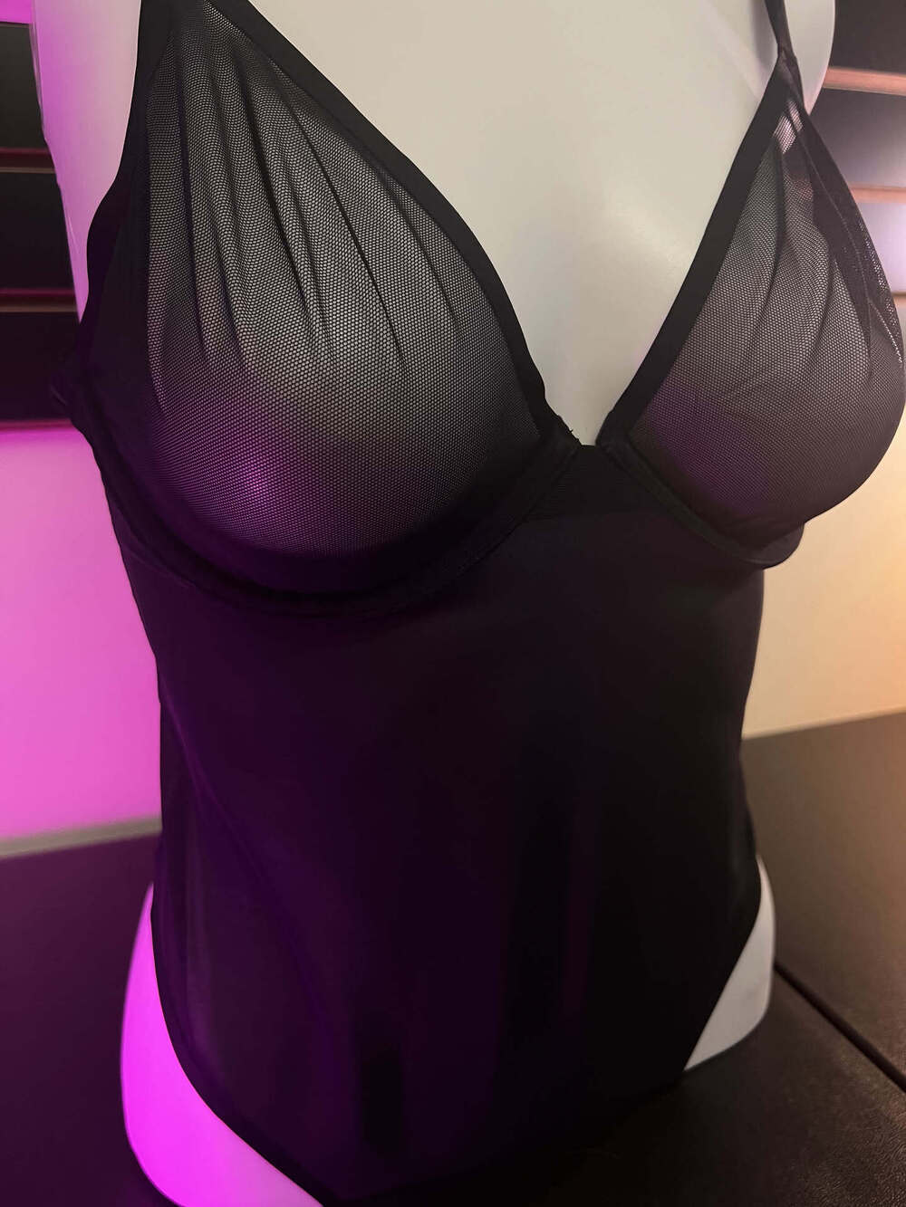 🖤 Savage X Fenty Black Sheer Mesh Underwire Teddy Bodysuit NWT Medium ✨